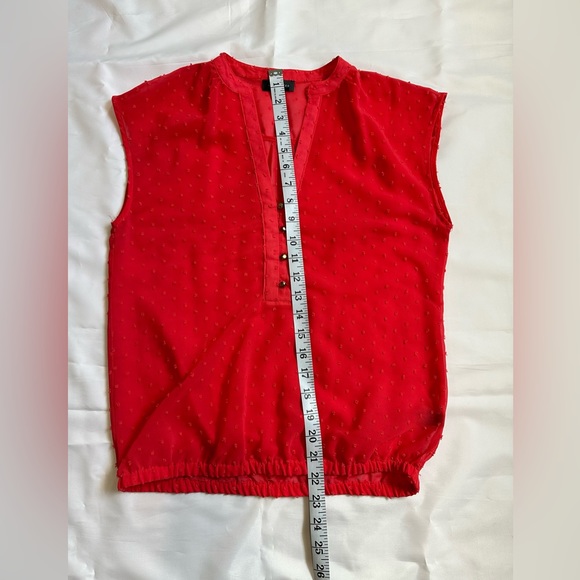 The Limited Women Coral Pink V-Neck Short Sleeve Blouse Transparent Size XS EUC - Picture 12 of 12